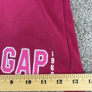 GAP Logo 1969 Fleece Short Size L Fuschia Spellout Y2K Comfy Loungewear Heritage thumbnail 8