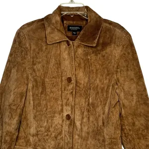 Vintage Bernardo Collection‎ Suede Coat Brown Size L thumbnail 2