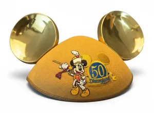Disney Parks Disneyland 50th Anniversary Gold Mickey Mouse ear hat thumbnail 1