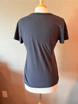 Universal Threads Charcoal Gray V-Neck Slub T-Shirt Small thumbnail 2