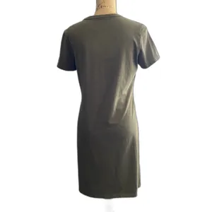 Calvin‎ Klein Olive Green Short Sleeve Graphic Logo T-Shirt Dress Size Medium thumbnail 4