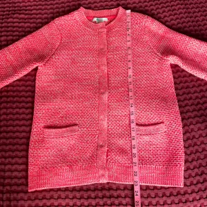 Boden Textured Knit Cardigan Sweater Women’s Size Small Bright Coral Pink Button Front thumbnail 9