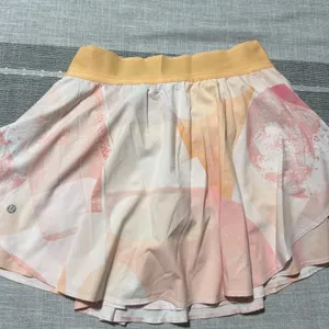 Lululemon Court Rival High Rise Skort Tall Pastel Multi Abstract Print Size 8 thumbnail 1