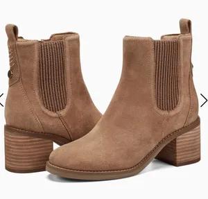 earth® Cassi Ankle Booties, Tan Suede, Size 11, NEW WITH BOX thumbnail 1