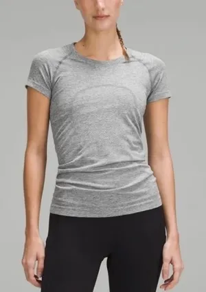 Lululemon Swiftly Tech Short Sleeve Top Gray Size 12 Seamless Athletic Tee thumbnail 1