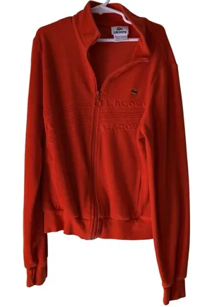 Lacoste Jacket Womens S Full Zip Made in France F4728 Retro Embroidered France‎ thumbnail 1