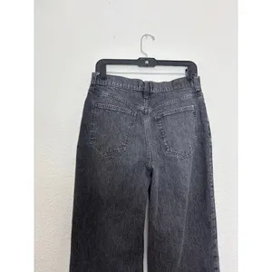 Madewell The Perfect Vintage Wide-Leg Crop Jeans Size 29 Washed Black Robles thumbnail 12