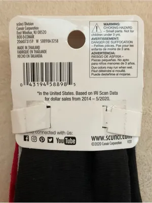 scunci Hairbands 5-Pack in Red, Black, Navy, Gray thumbnail 6