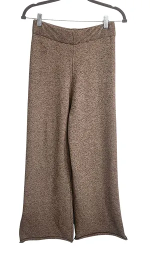 Heather Brown High Rise Cropped Sweater Pants Approx. Size Small to Medium thumbnail 1