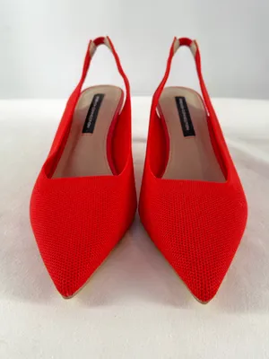 French Connection Viva Slingback Kitten Heel in Red Size 6.5 thumbnail 4
