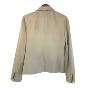 J. CREW Taupe Wool Button‎ Front Blazer Jacket 100% Wool Tan Beige Blazer Size 8 thumbnail 2