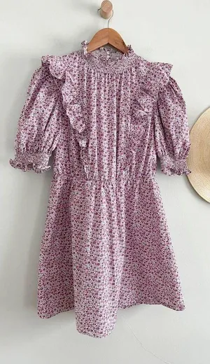 Tuckernuck | Hyacinth House | Purple Floral Periwinkle Mini Dress | Sz XS thumbnail 1