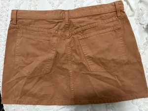 Reformation Becca Skirt in Nutmeg thumbnail 2