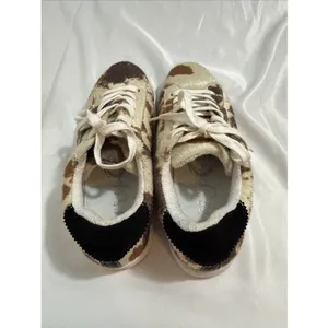 Very G Eva Faux Cow Hide Sneakers Women’s 8 Lace Up Deck Shoes Terry Lined thumbnail 11