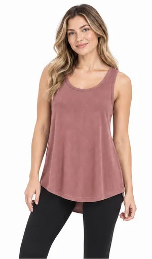 Athleta Well Rested Rib Sleep Tank Dusty Rose Pink Women’s Large thumbnail 1