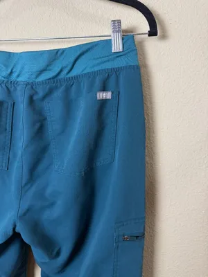 FIGS Zamora Jogger Scrub Scrubs Pants Teal Size Small thumbnail 6