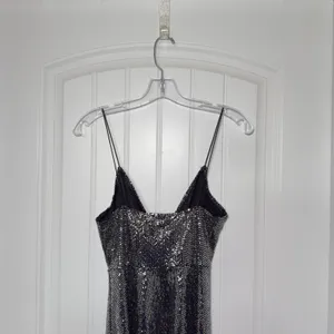 Flounce Club London Wrap Mini Size 10 Dress Metallic Y2K Indie Sleaze Retro thumbnail 7