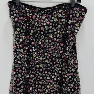 Lulus Cyriana Black Sequin Strapless Mini Dress Party Floral Going Out Large thumbnail 8