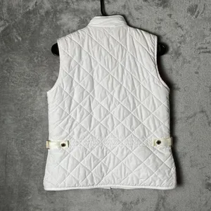 Lauren Ralph Lauren Reversible Quilted Vest Orange & White Utility Pockets Small thumbnail 4