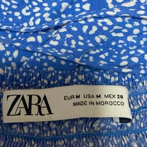 Zara Blue Sleeveless Corset Bustier Knot Slit Cami Tank Sheath Midi Dress Size M thumbnail 4