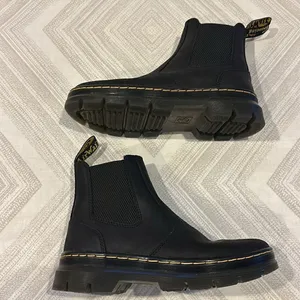 Dr. Martens AirWair Black Platform Slip-On Ankle Boots Size 8W / 7M thumbnail 3