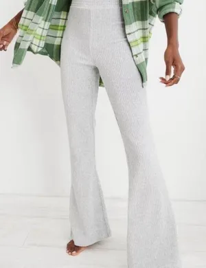 Aerie Flare Groove On Ribbed Pants Velour thumbnail 1