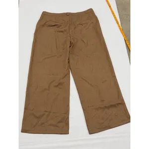 Camel‎ Brown Wide Leg High Waisted Trousers Flap Pockets Runs Small 1XL thumbnail 7