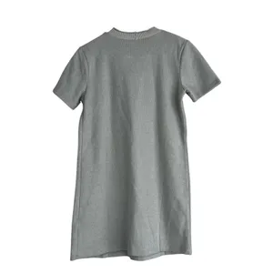 Zara Shirt Dress Womens S Gray Knit Mini Cotton Minimalist Clean Girl Normcore thumbnail 5