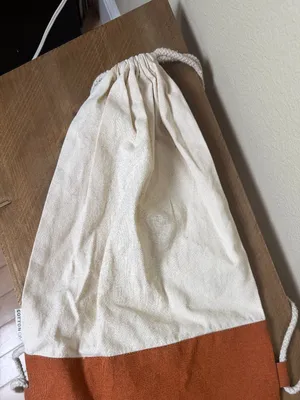 Save The Earth Organic Cotton Canvas Drawstring Backpack Brown thumbnail 7
