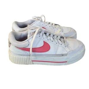 Nike Court Legacy Lift Sneakers Womens Size 6 White Sea Coral Platform Shoes thumbnail 8