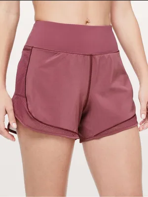 Lululemon Over & Above High Rise Train Short in Misty Merlot Size 12 thumbnail 1