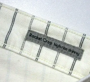 NWT Citizens of Humanity Rocket Crop in Cream Stripe High Rise Skinny Jeans 25 thumbnail 5