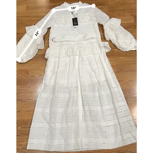 Acler Valentine Ivory Broderie Anglaise Cotton Midi Dress Long Sleeve 2 thumbnail 7