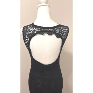 Miusol Lace Maxi Dress Womens S Black Mermaid Evening Gown Formal Prom‎ Wedding thumbnail 7