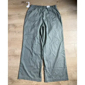 NWT Womens Wonderly green wide leg high rise pleated pants lyocell stretch sz 14 thumbnail 2