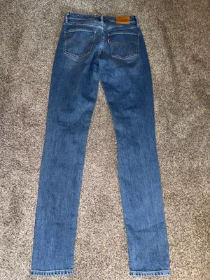 Levi's 721 High Rise Skinny Jeans, Size 26, Distressed Blue thumbnail 2