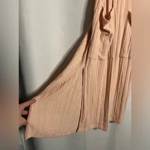 K/Lab Pink Ribbed Overall Style Dress Small thumbnail 6