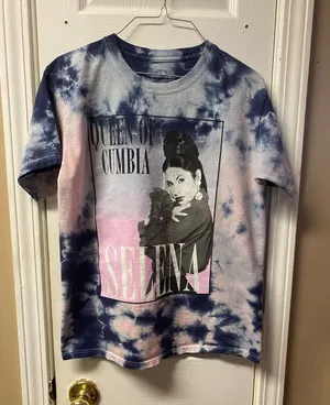 Graphic Tie-Dye Short Sleeve Tee - Pink & Navy thumbnail 1