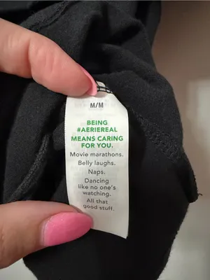 Aerie Off the Shoulder Fold Over Women's Top in Black Size M thumbnail 4