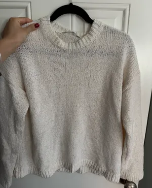 Abercrombie & Fitch knit white/cream sweater thumbnail 1