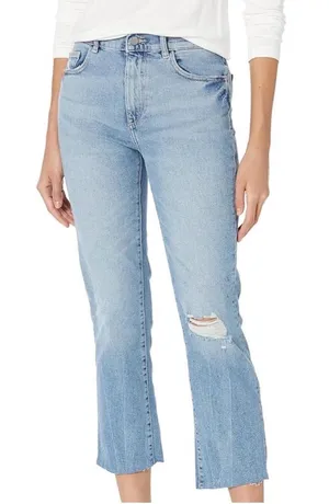 DL1961 Straight Leg Light Wash Jeans thumbnail 1