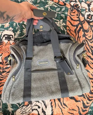 Cambridge Tweed Duffle Travel Bag Herringbone Carry On Weekender Luggage thumbnail 1