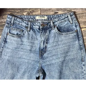 Rock & Roll‎ Denim High Rise Flare Distressed Light Wash Jeans 29x34 Split Hem thumbnail 3