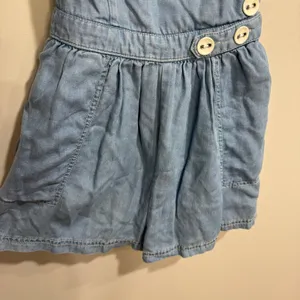Urban Outfitters Womens Blue Denim Lyocell Romper Wrap Overalls Size XS thumbnail 4