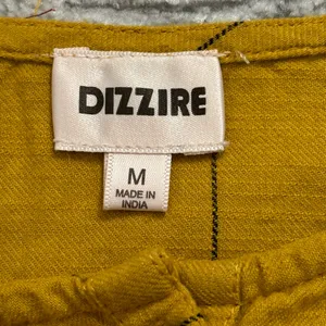 Dizzier Yellow with Black Stripes Thin Adjustable Straps Crop Top Size M Size M thumbnail 12