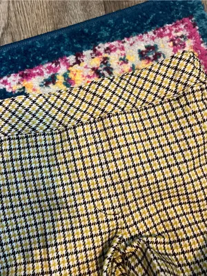 Spanx perfect kick flare in Dijon jacquard plaid ponte pants thumbnail 6
