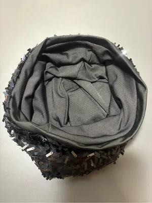 Sequined Black Beanie Hat thumbnail 5