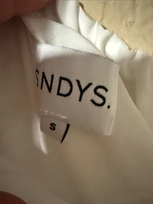 SNDYS. Women's White Tiered Maxi Skirt with Drawstring Waist thumbnail 2