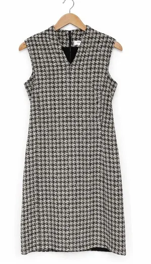 MM.LaFleur Aditi 2.0 Black Ivory Houndstooth Sheath Dress Size‎ 12 thumbnail 1