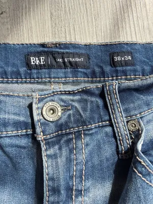 BKE Jake Straight Jeans Men’s Size 38x34 Distressed Denim thumbnail 9